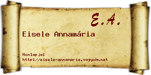 Eisele Annamária névjegykártya